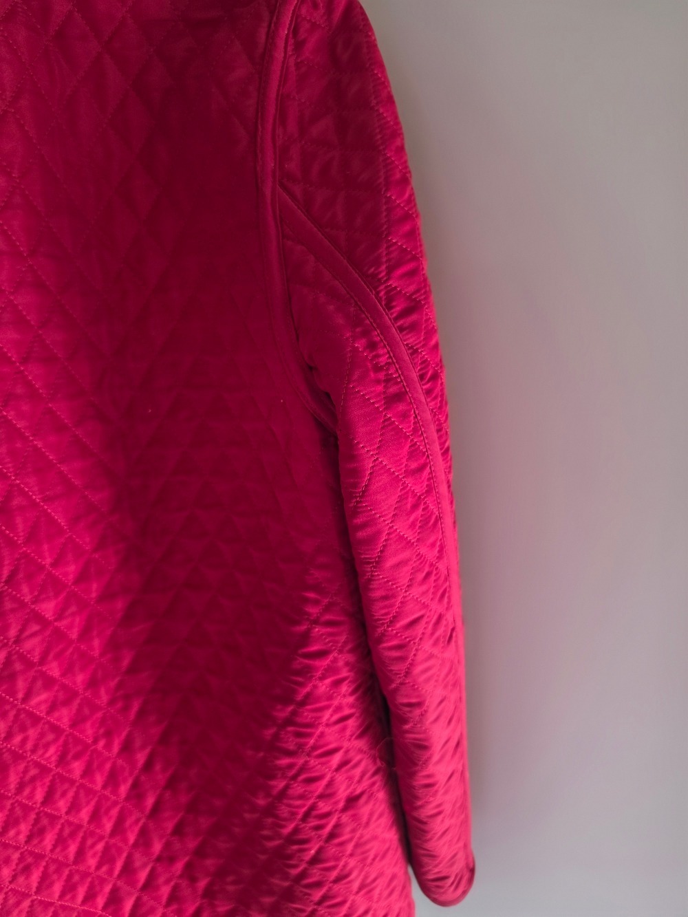 London Fog Quilted Red Button-Front Jacket S/M - Picture 8 of 8